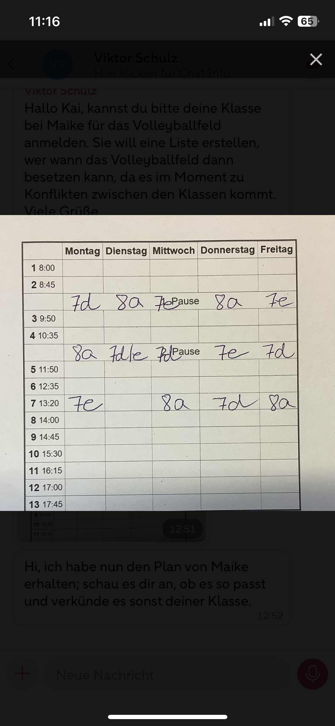 Plan Volleyballplatz